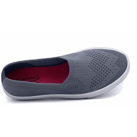 WOMENS LAFORST JAZZ  SLIP-ON SLIP RESISTANT SAFETY WORK SHOES SIZE 9.5 PEWTER - Picture 5 of 5